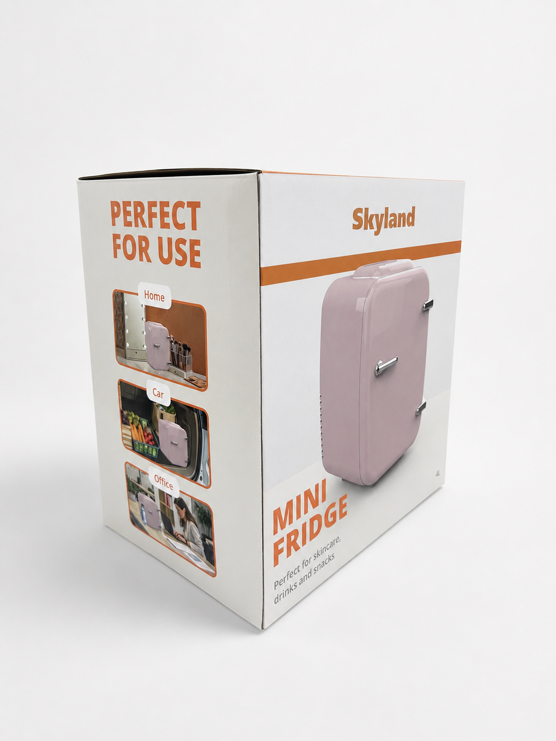 TreeJar Skyland Mini Fridge 4L / 6 Can – Portable Cooler & Warmer for Skincare, Cosmetics, Food & Drinks – Quiet, Energy Efficient Personal Beauty Fridge for Home, Office, Car & Travel (Pink) - view 16
